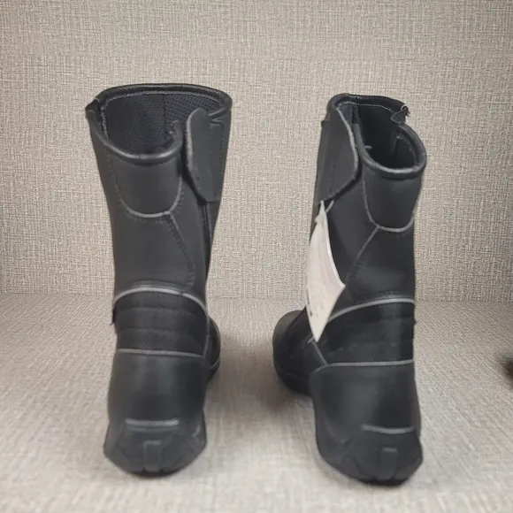 NEW Sidi Lei Women's Black Motorcycle Touring Boots Sz US 7 EU 39 Made in Italy