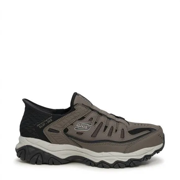 NEW SKECHERS men's hands free slip-ins ridgeburn shoes - medium width in brown
