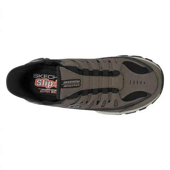 NEW SKECHERS men's hands free slip-ins ridgeburn shoes - medium width in brown