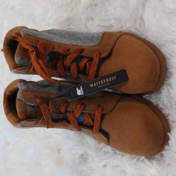 New Sorel Evie Leather Waterproof Comfort Booties Size 7