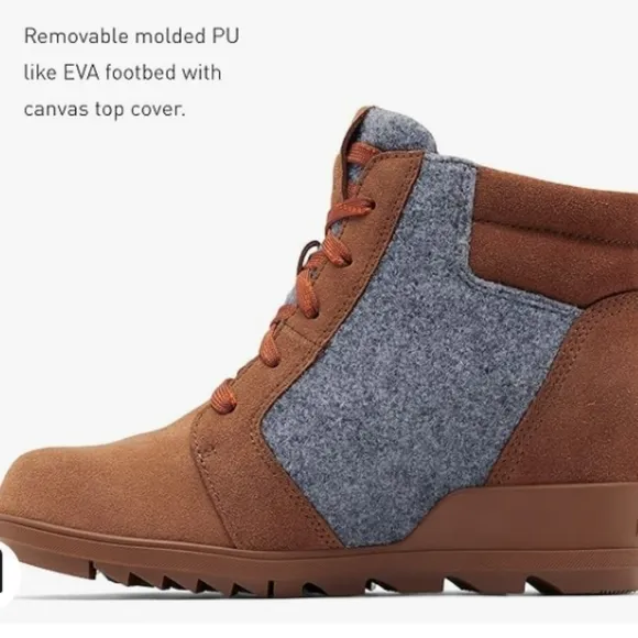 New Sorel Evie Leather Waterproof Comfort Booties Size 7