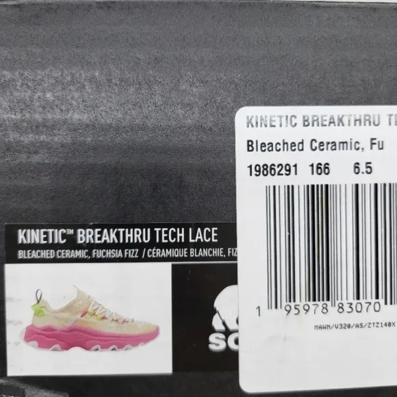 New Sorel Kinetic Breakthru Tech Lace Sneaker Women's Shoes Size 6.5