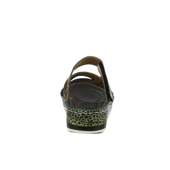 NEW SPRING STEP SHOES caiman slide sandal in black