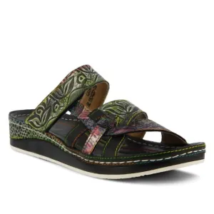NEW SPRING STEP SHOES caiman slide sandal in black