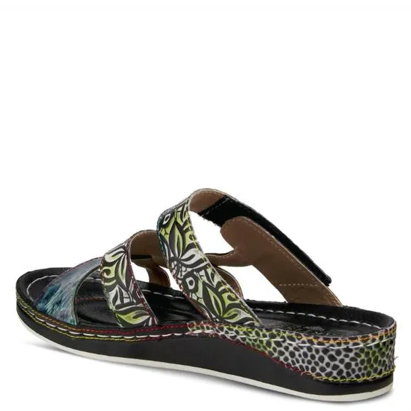 NEW SPRING STEP SHOES caiman slide sandal in black