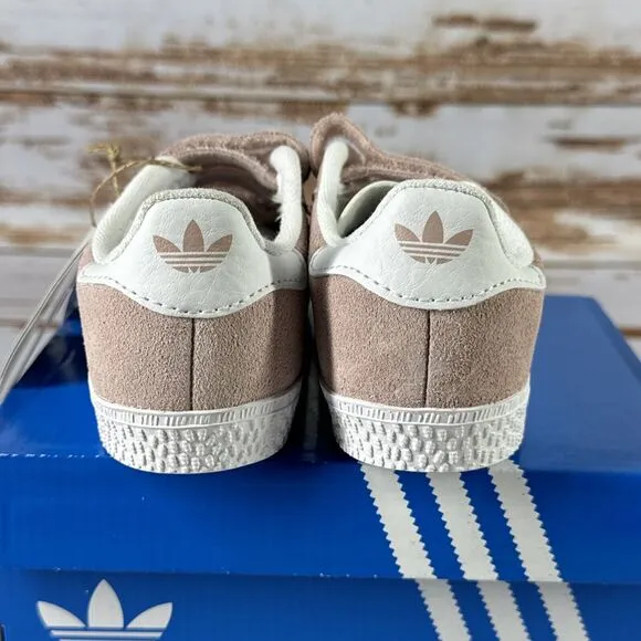NEW Toddler Size 9K Adidas Gazelle I “Icey Pink” Low Top Strap Sneakers AH2229