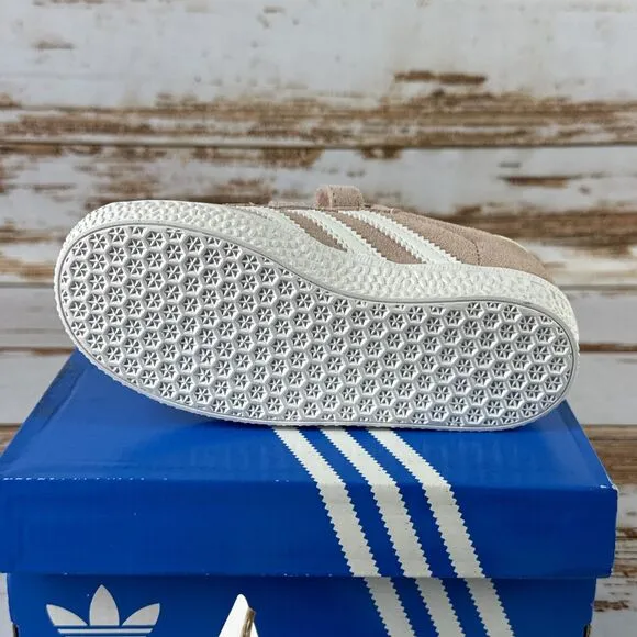 NEW Toddler Size 9K Adidas Gazelle I “Icey Pink” Low Top Strap Sneakers AH2229