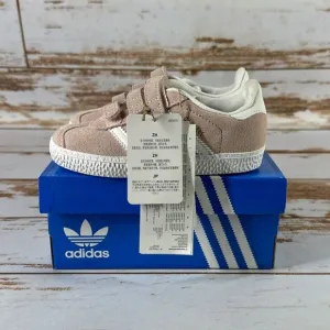 NEW Toddler Size 9K Adidas Gazelle I “Icey Pink” Low Top Strap Sneakers AH2229