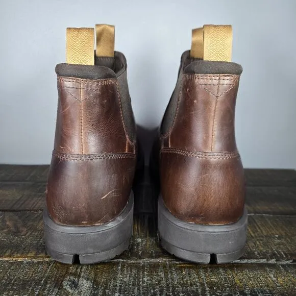 NEW UGG Hillmont Chelsea Mens Size 11 Leather Boots Waterproof Brown Warm Winter