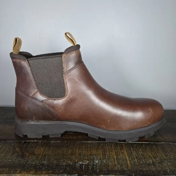 NEW UGG Hillmont Chelsea Mens Size 11 Leather Boots Waterproof Brown Warm Winter
