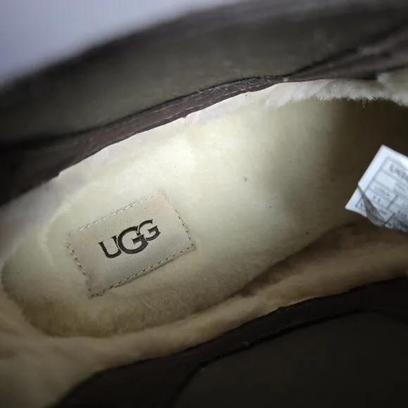 NEW UGG Hillmont Chelsea Mens Size 11 Leather Boots Waterproof Brown Warm Winter