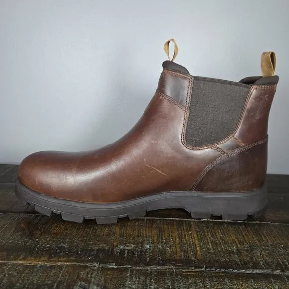 NEW UGG Hillmont Chelsea Mens Size 11 Leather Boots Waterproof Brown Warm Winter