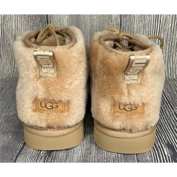 NEW UGG Neumel Cozy Sheepskin Ankle Chukka Boots Chestnut Brown Mens Size 9