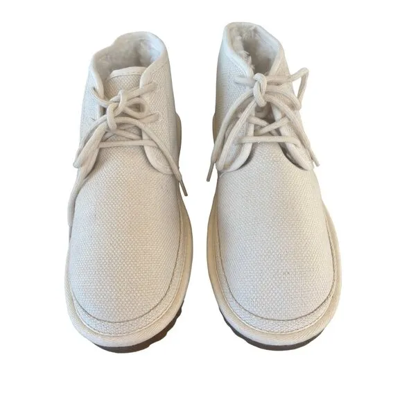 New UGG Neumel Natural Boots Ankle Chukka Lace Up Shoes Women's 10