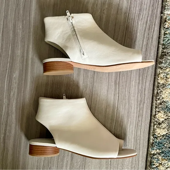 New Vince Women's All Genuine Leather Maro Toe Loop Sandal size 8.5 off white