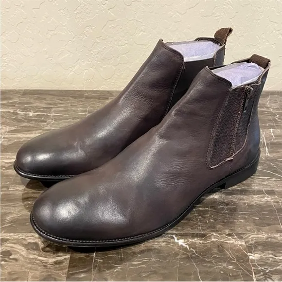 NEW Vintage Foundry Co. Liam Brown Leather Chelsea Boots