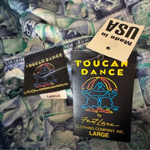 NEW Vintage Toucan Dance Shorts Adult Large Boating Sailing Anchor Knots Mens