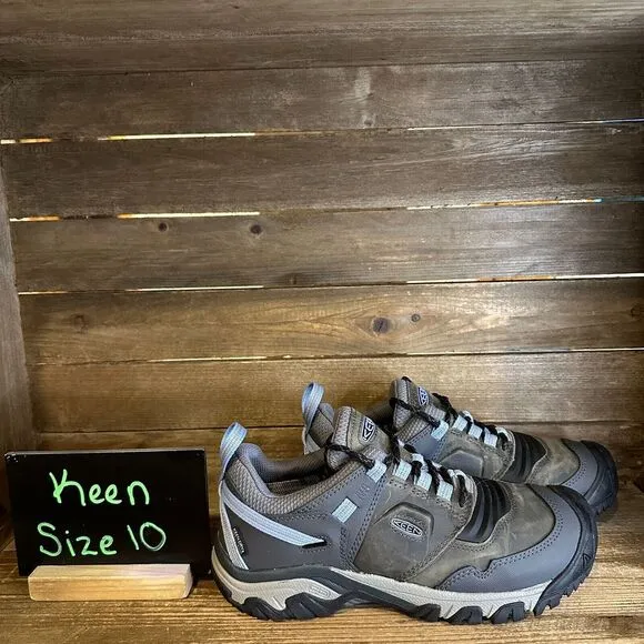 New Womens Keen Ridge Flex Leather Waterproof Hiking Shoes Sneakers‎ Size 10 M