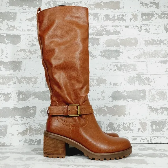 New Zodiac Georgia Womens Faux Leather Riding Knee-High Boots A262