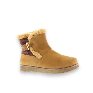 NEW Tan Suede Leather Soft Faux Fur Lined Ankle Boots