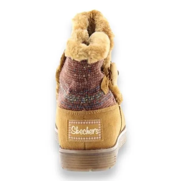 NEW Tan Suede Leather Soft Faux Fur Lined Ankle Boots