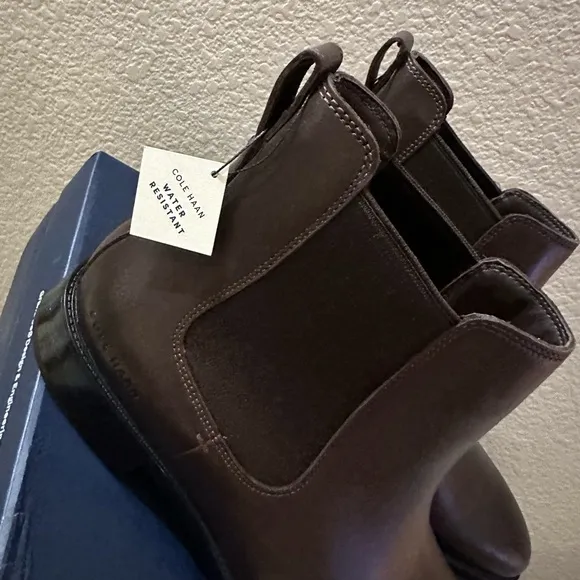 NIB Cole Haan Brown Leather Ankle Boots