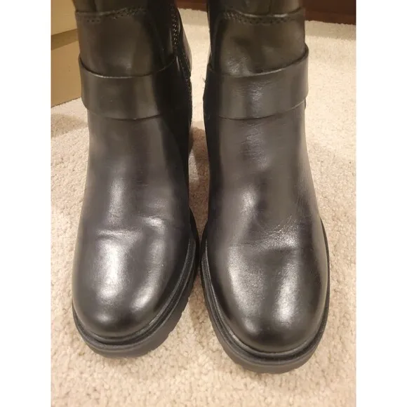 NIB Dolce Vita Camros Women's Boot Side Zip Motorcycle Style Black Size 8.5