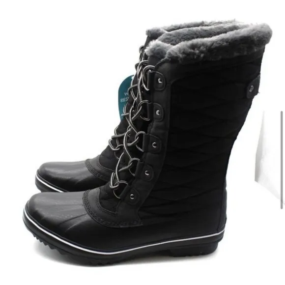 NIB! Jbu by Jambu chilly water resistant fur lined duck boots in black. Size 8.5