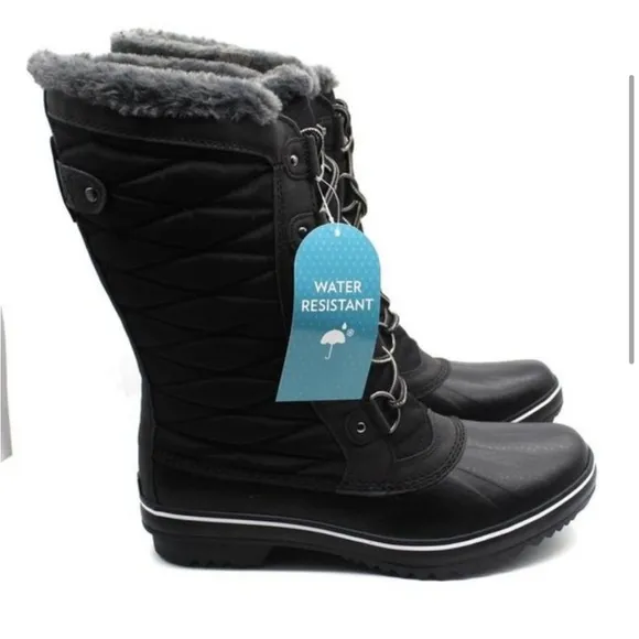 NIB! Jbu by Jambu chilly water resistant fur lined duck boots in black. Size 8.5