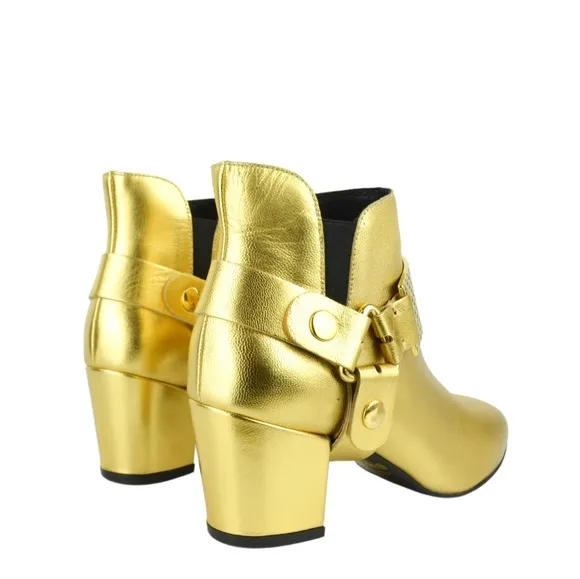 NIB Just Cavalli golden ankle boots