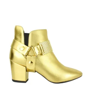 NIB Just Cavalli golden ankle boots