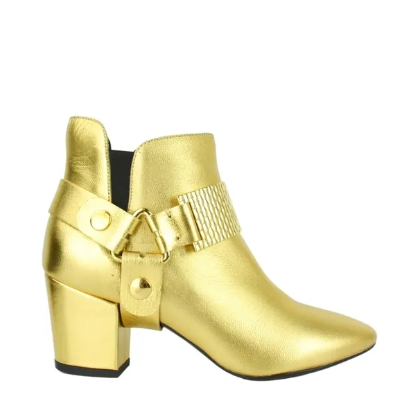 NIB Just Cavalli golden ankle boots