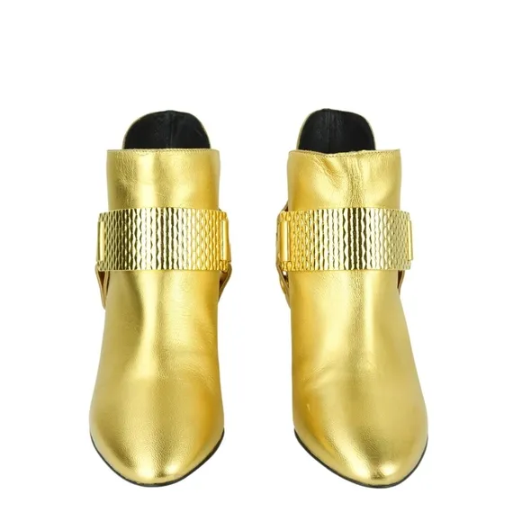 NIB Just Cavalli golden ankle boots
