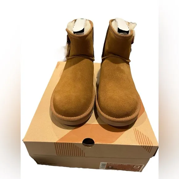 NIB Koolaburra by UGG Women’s Victoria Mini Boots in Chestnut size 9