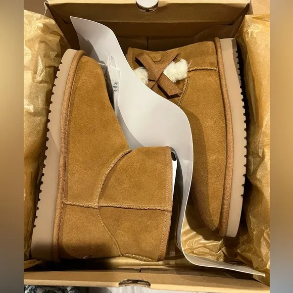 NIB Koolaburra by UGG Women’s Victoria Mini Boots in Chestnut size 9
