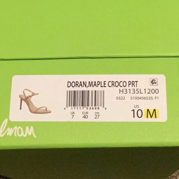 NIB Sam Edelman Size 10M Shoes Doran, Maple Croco Prt