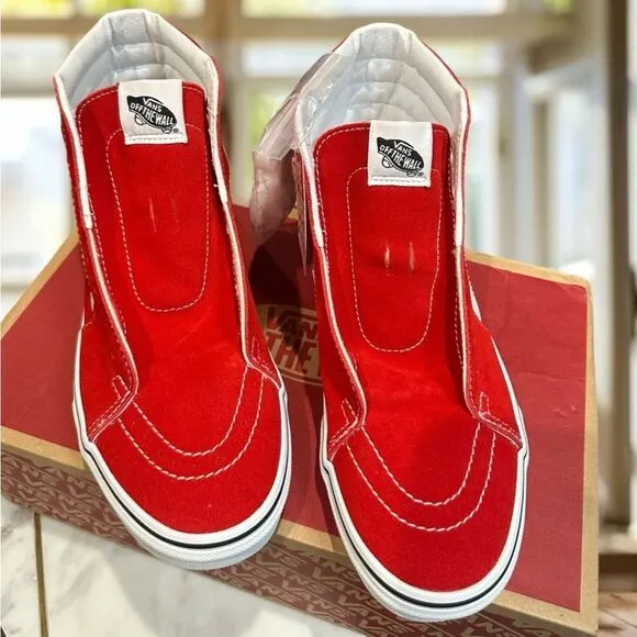 NIB VANS Sk8-Hi Racing Red/True White VN0A4BV6JV6 Unisex Men's 9.5 Womens 11