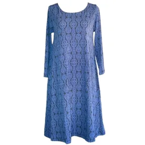 NICOLE MILLER Patterned 3/4 Sleeve Sheath Dress with Pockets size M
