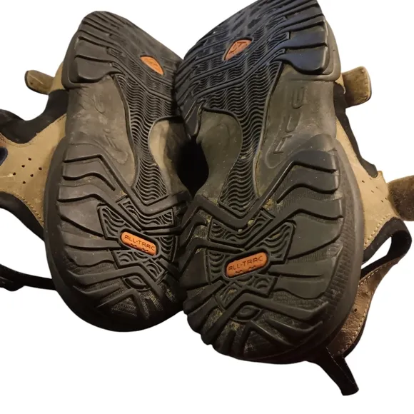 😜NIKE ACG ALL TRAC BROWN TAN ADJUSTABLE HIKING SANDAL SHOES MEN'S SIZE 13.