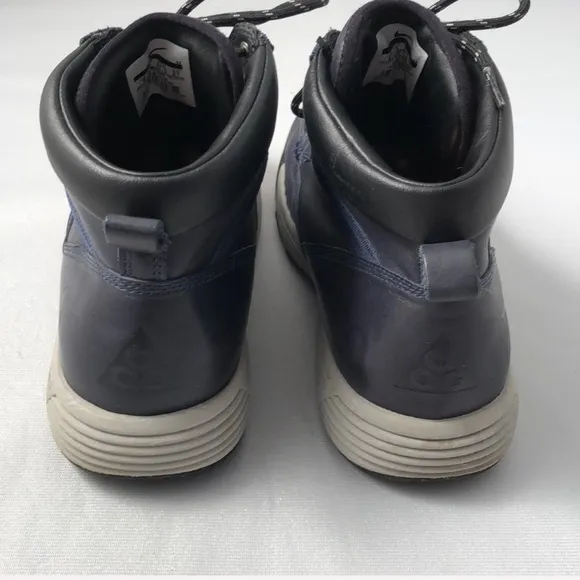 Nike ACG Lunarpath navy leather high top hiking sneaker