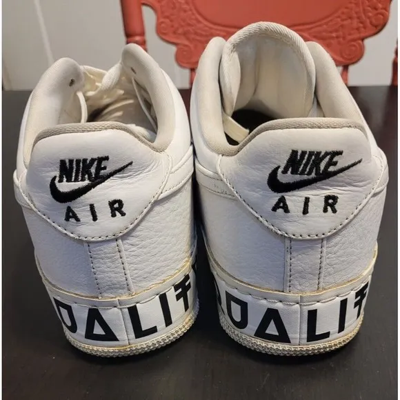 NIKE AIR FORCE 1 LOW CMFT &quot;EQUALITY&quot; WHITE &amp; BLACK SIZE 12 AQ2118-100 Equality