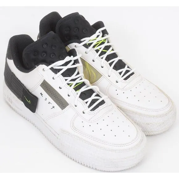 Nike Air Force 1 Low GS Sneakers White Black BQ4793-101 Size 5.5Y Shoes