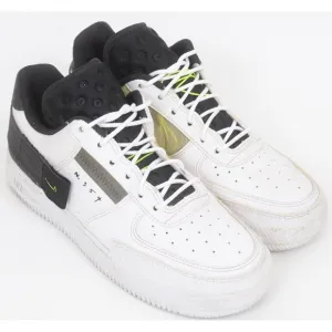 Nike Air Force 1 Low GS Sneakers White Black BQ4793-101 Size 5.5Y Shoes