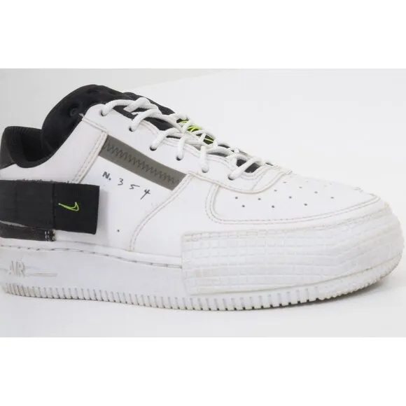 Nike Air Force 1 Low GS Sneakers White Black BQ4793-101 Size 5.5Y Shoes