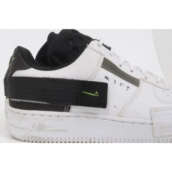 Nike Air Force 1 Low GS Sneakers White Black BQ4793-101 Size 5.5Y Shoes