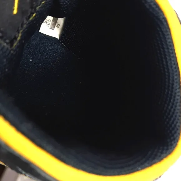 Nike Air Jordan 1 Black Yellow Toddler Shoes Size 9C US Leather 364773-050  2012