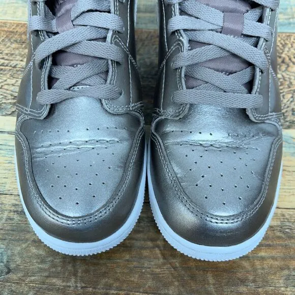 Nike Air Jordan 1 Mid Sepia Stone Noble Gold Shoes AV5174-200 Youth Size 6Y Rare