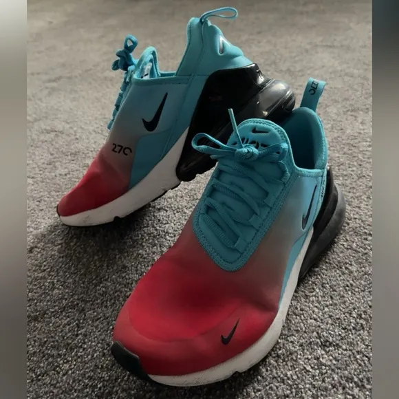 Nike Air Max 270 Blue and Red Shoes