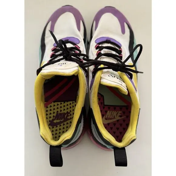 Nike Air Max 270 React Geometric Abstract Shoes AO4971-101 Size 10