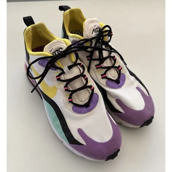 Nike Air Max 270 React Geometric Abstract Shoes AO4971-101 Size 10
